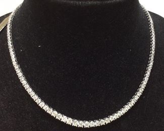 18k White Gold Diamond Necklace19.79cts