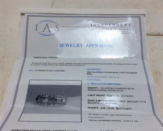 PLATINUM DIAMOND RING 6.8G SIZE 8