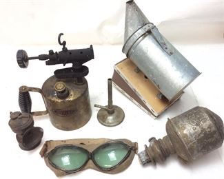 VTG. ASSORTED, DUNLAP SPRAYER, GOGGLES