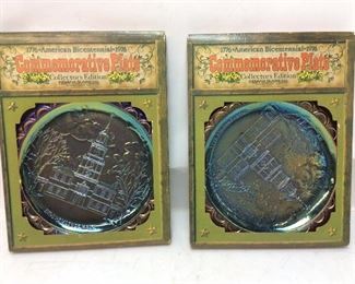 2) INDIANA GLASS 1776 BICENTENNIAL PLATES