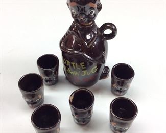 VTG. LITTLE BROWN JUG BLACK AMERICANA