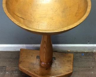 VTG. OLD SALEM DOUGH BOWL ON STAND