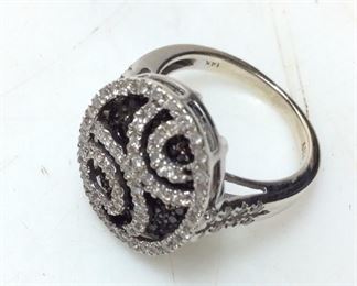 14KT GOLD & DIAMOND RING, 6.9g S7