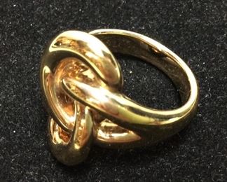 14KT GOLD RING RIBBON STYLE, 5.1g SIZE 10.5