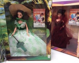 2 GONE WITH THE WIND BARBIE DOLLS