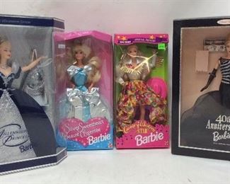 4 BARBIE DOLLS NRFB