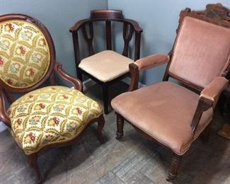 CHOICE LOT VTG. CHAIRS