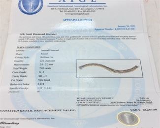 14KT GOLD DIAMOND BRACELET