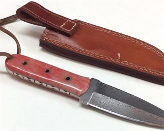 ALONZO DAMASCUS FULL TANG BOWIE KNIFE