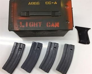 AMMO BOX, RIFLE CLIPS, PISTOL GRIP