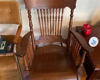 Antique Oak Rocking Chair