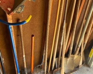 Rakes, Shovels, Pick Axe