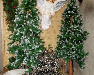 Pre lit Christmas trees, , large lit angel
