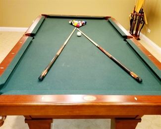Cannon pool table,  w/ Kettler ping pong top and accessories 