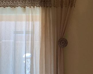 Beautiful Drapes, Drapery Rod and Hold Back