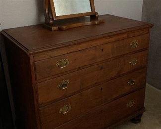 Antique Dresser, Leopold Stickley Original 1955 Cheval Style Dresser Top Shaving/Vanity Mirror