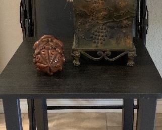 Side Table, Folding Chairs