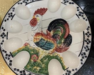 Rooster Deviled Egg Plate x 2 