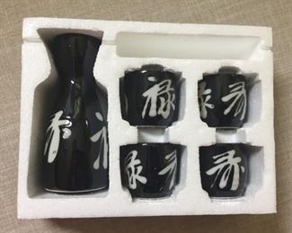 Japanese saki set.