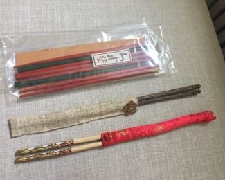 Chopstick sets.