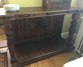 Antique English console table.