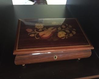 Wooden music box.