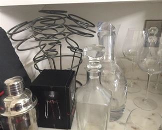 Decanters and other items.