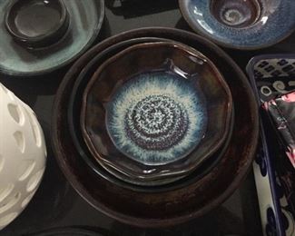 Handpainted ceramic pieces from local artists.