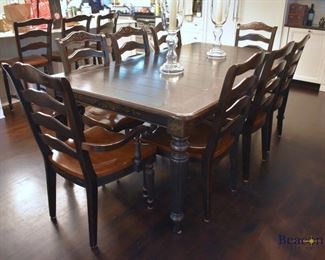 Painted kitchen table with 6 chairs