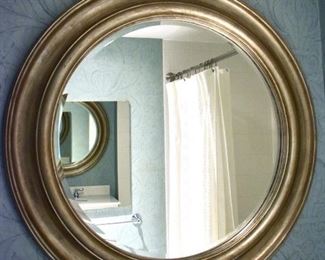 Round mirror with beveled edge