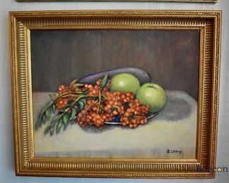 Still life painting signed S. Leavy