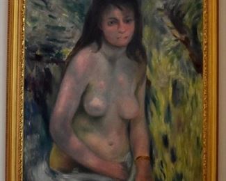 Caleb Arnold Slade oil painting 'Apres Renoir'
