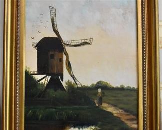 Windmill painting