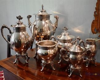 Silverplate coffee and tea set