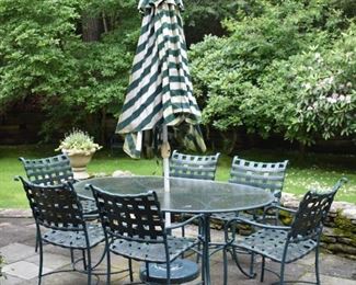 Brown Jordan patio table and 8 chairs