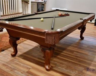 Olhausen Billiards "Eclipse" 8' pool table. (May be sold in advance of the sale date.  Please call (781) 374-7337 to inquire.)