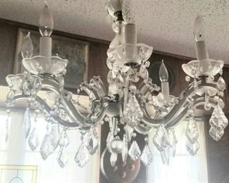 Vintage glass chandelier