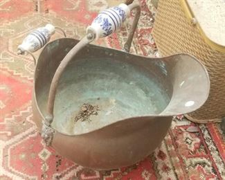 Brass coal bucket
