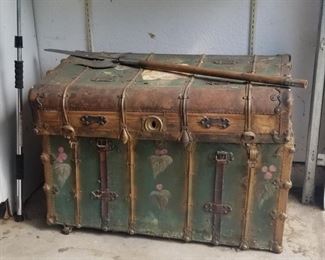 Hand painted large trunk, several available