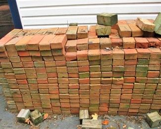 BRICKS ALL VINTAGE SOME MARKED OHIO OTHER MARKED CANTON, ALL CLAY, OVER 600 BRICKS AVAILABLE