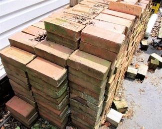 BRICKS ALL VINTAGE SOME MARKED OHIO OTHER MARKED CONRAD, ALL CLAY, OVER 600 BRICKS AVAILABLE