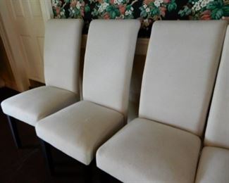 Dining Chairs White Upholstery... 