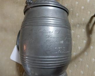 Tankard with three soldiers and a Married Man Engraving Dated 1901 