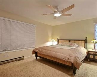 King size bed with nightstands, dresser and more