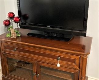 Large TV and cabinet