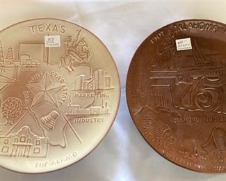 Frankoma - Texas plate and Oklahoma plate