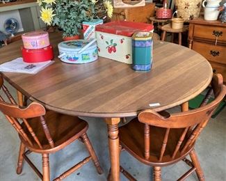 Oval table and chairs