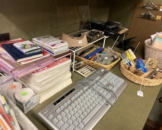 More office supplies; keyboard