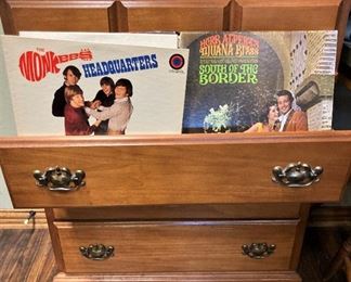 Albums; maple nightstand