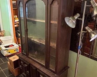 One piece cabinet.  44" wide, about 74" tall.  Would look great painted or for display in a shop. $75....it can be yours now!